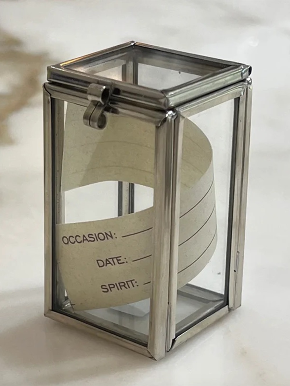 Wine Cork Keepsake Box Cork Safe Silver and Glass NWT